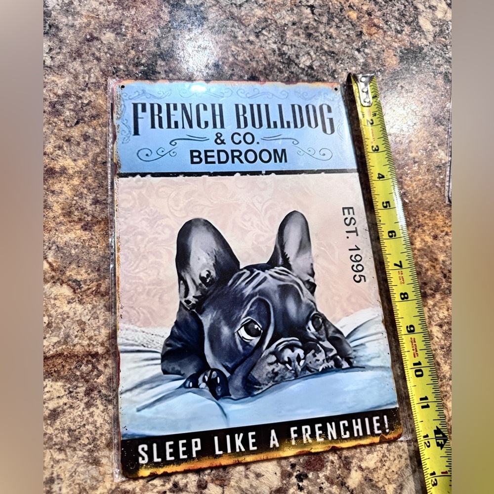 French Bulldog Metal Sign
